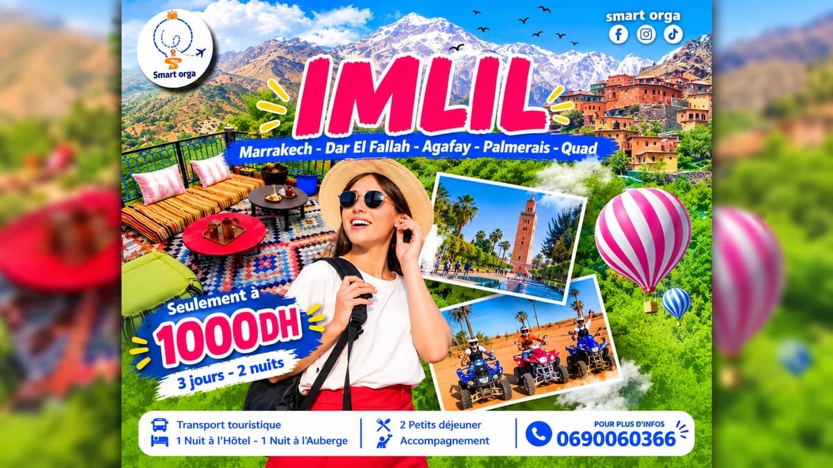 Excursion Magique : Marrakech & Imlil - Agafay / Dar El Fallah / Palmeraie
