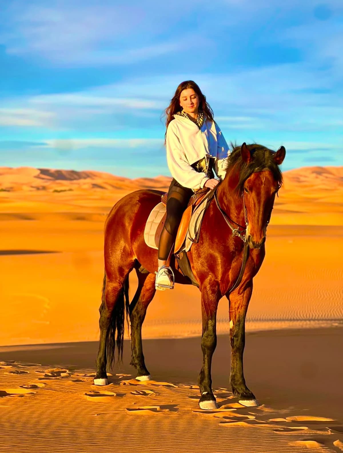 Excursion à cheval dans le désert du Sahara à Merzouga